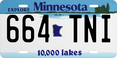 MN license plate 664TNI