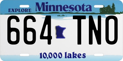MN license plate 664TNO