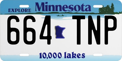 MN license plate 664TNP