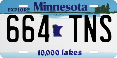 MN license plate 664TNS