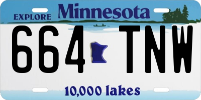 MN license plate 664TNW