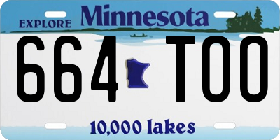 MN license plate 664TOO