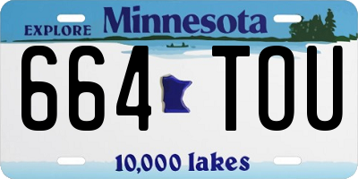 MN license plate 664TOU