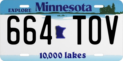 MN license plate 664TOV