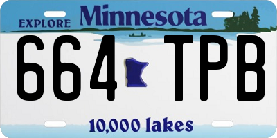 MN license plate 664TPB