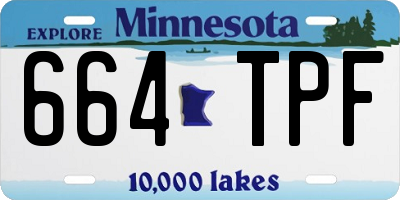 MN license plate 664TPF