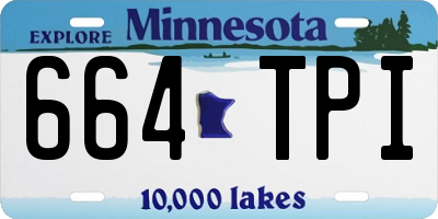 MN license plate 664TPI