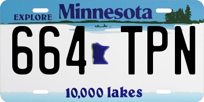 MN license plate 664TPN