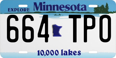 MN license plate 664TPO