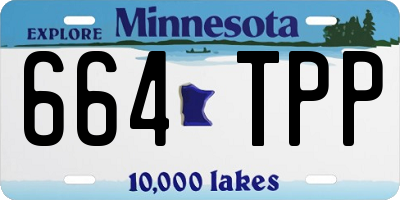 MN license plate 664TPP