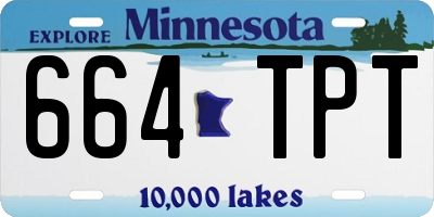 MN license plate 664TPT