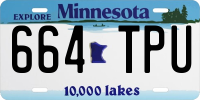 MN license plate 664TPU