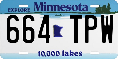 MN license plate 664TPW