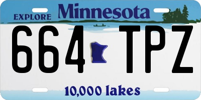 MN license plate 664TPZ