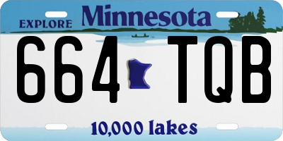 MN license plate 664TQB