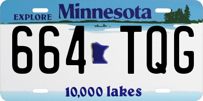 MN license plate 664TQG