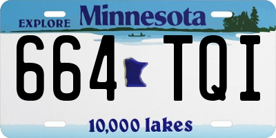 MN license plate 664TQI