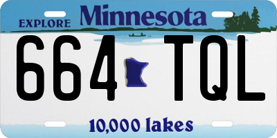MN license plate 664TQL