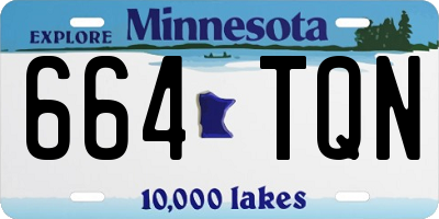 MN license plate 664TQN