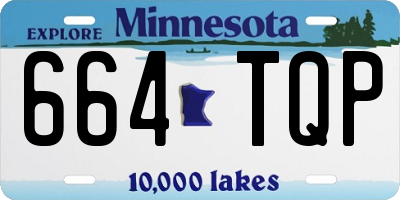 MN license plate 664TQP