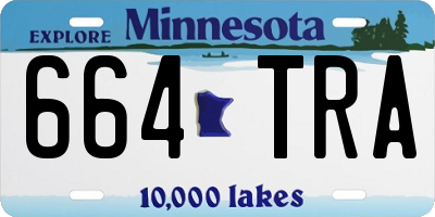 MN license plate 664TRA