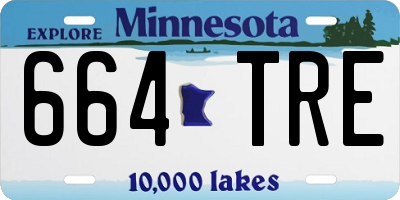 MN license plate 664TRE