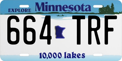 MN license plate 664TRF