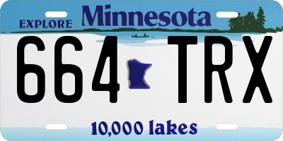 MN license plate 664TRX