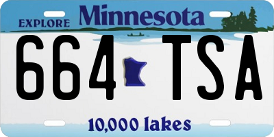 MN license plate 664TSA