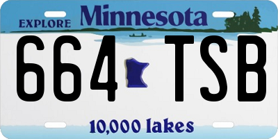 MN license plate 664TSB
