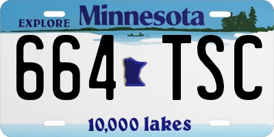MN license plate 664TSC