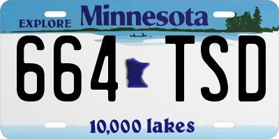 MN license plate 664TSD