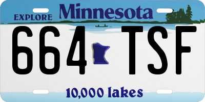 MN license plate 664TSF