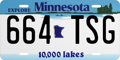 MN license plate 664TSG