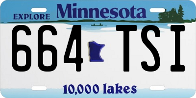 MN license plate 664TSI