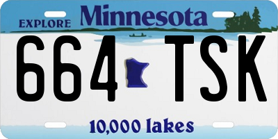 MN license plate 664TSK
