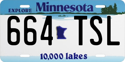 MN license plate 664TSL