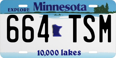 MN license plate 664TSM