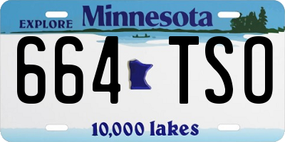 MN license plate 664TSO