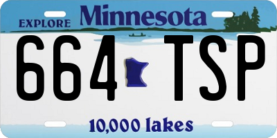 MN license plate 664TSP