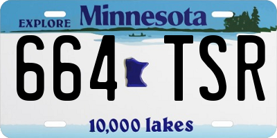 MN license plate 664TSR