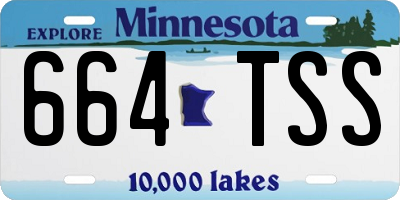 MN license plate 664TSS