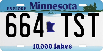 MN license plate 664TST