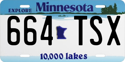 MN license plate 664TSX