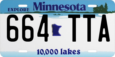 MN license plate 664TTA