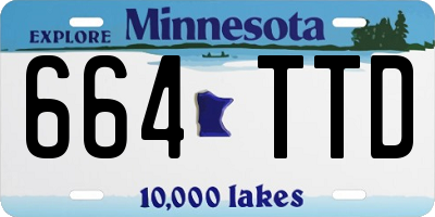 MN license plate 664TTD