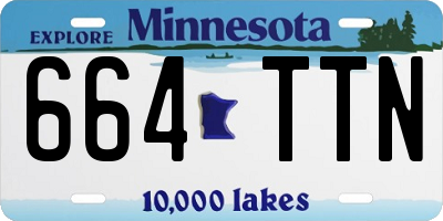MN license plate 664TTN