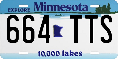 MN license plate 664TTS