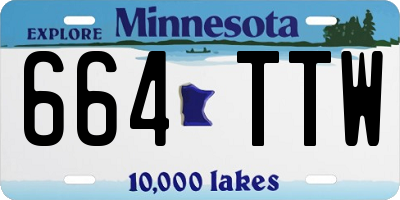 MN license plate 664TTW