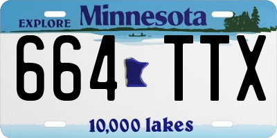 MN license plate 664TTX